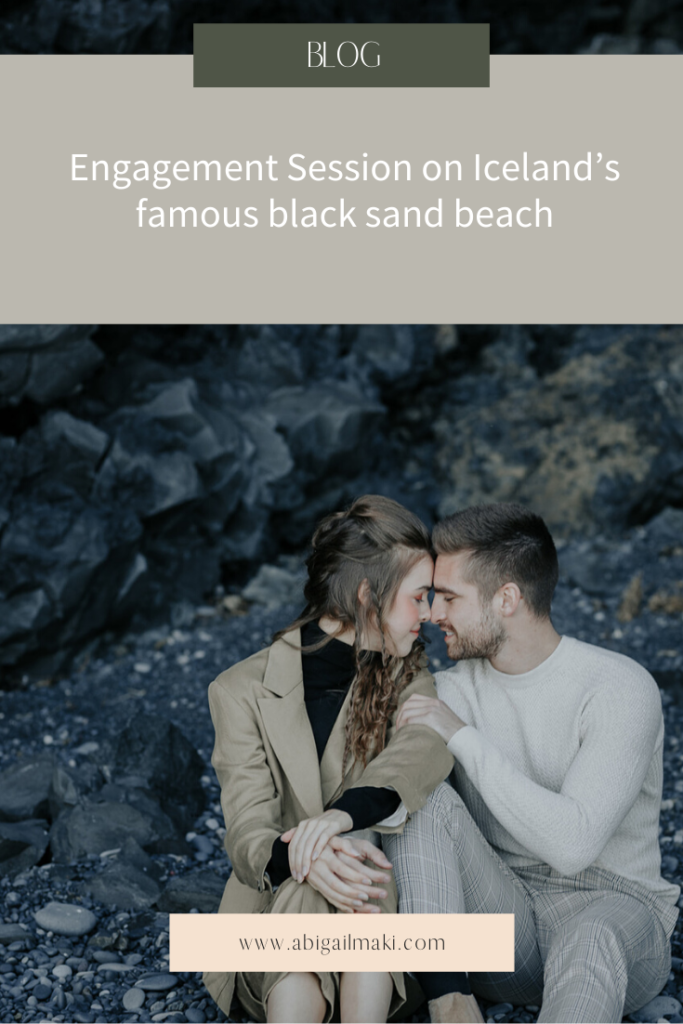 Engagement Session on Iceland’s famous black sand beach