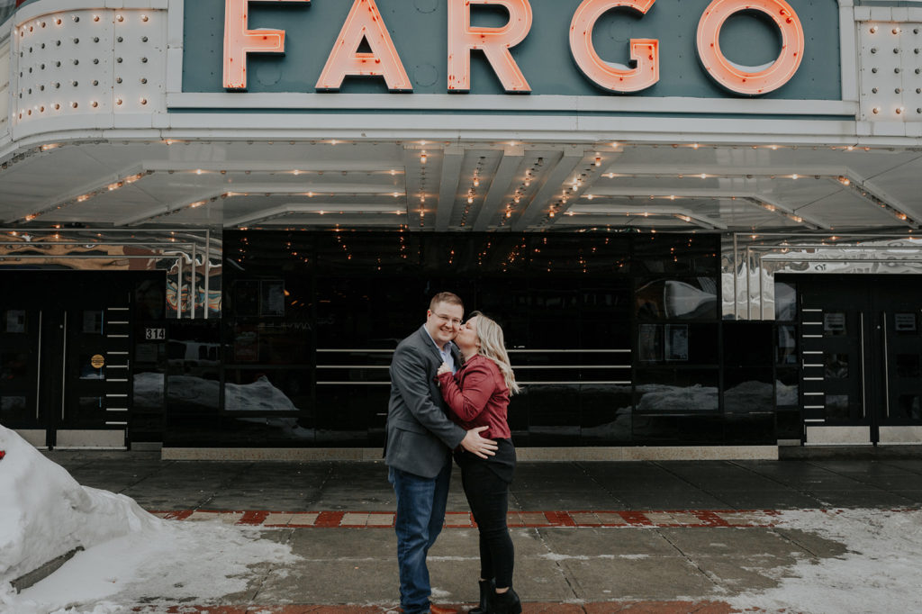 Winter Engagement Session, by Abigail Maki. This blog post includes outfit ideas for an outdoor couples session, and indoor engagement session and posing inspiration. Book your Fargo, ND session session and browse the blog for inspiration #engagement #photography #engagementphotography #fargophotographer 